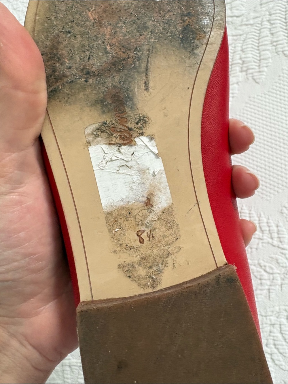 Sam Edelman Red Leather Bow Ballet Flats Classic career 8.5 - Picture 4 of 12